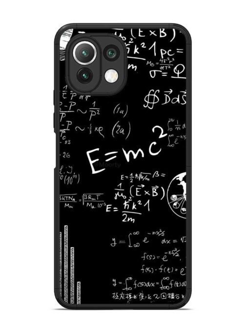 E=Mc2 Mass?Energy Equivalence Glossy Metal Phone Cover for Xiaomi Mi 11 Lite Zapvi