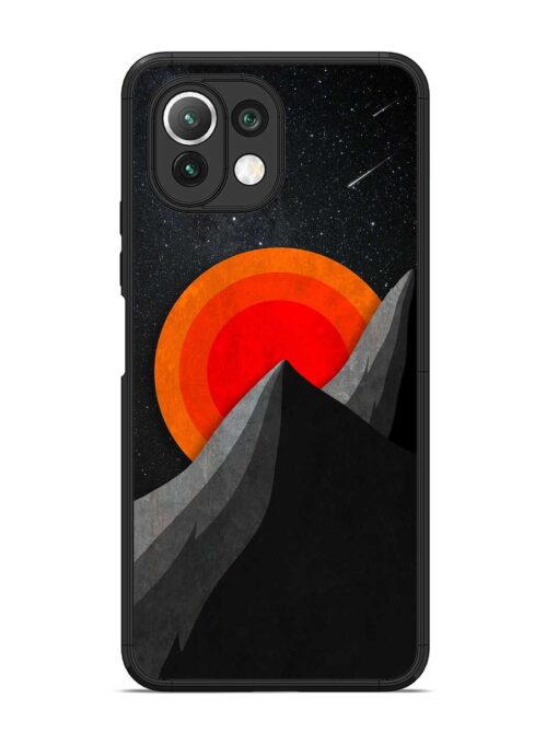 Black Mountain Glossy Metal Phone Cover for Xiaomi Mi 11 Lite Zapvi