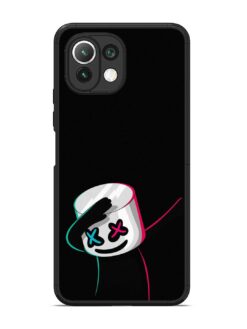 Black Marshmallow Glossy Metal Phone Cover for Xiaomi Mi 11 Lite
