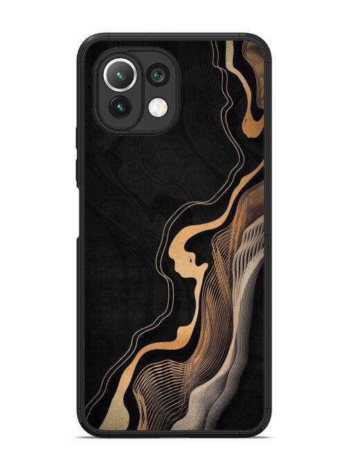 Abstract Art Glossy Metal TPU Phone Cover for Xiaomi Mi 11 Lite Zapvi