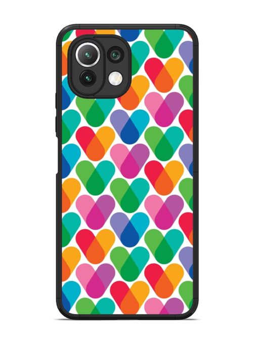 Overlapping Colors Colorful Glossy Metal TPU Phone Cover for Xiaomi Mi 11 Lite Zapvi