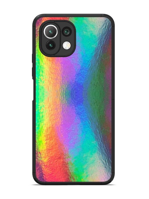 Colorful Holographic Background Glossy Metal TPU Phone Cover for Xiaomi Mi 11 Lite Zapvi