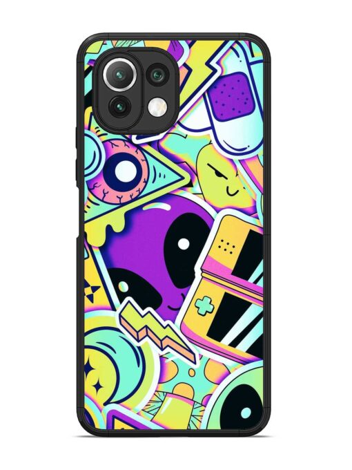 Scratch Art Glossy Metal Phone Cover for Xiaomi Mi 11 Lite Zapvi