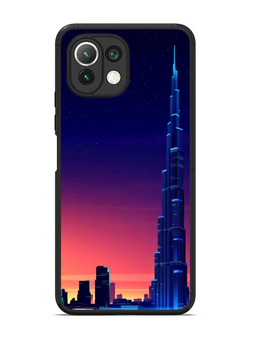 Burj Khalifa Abstract Glossy Metal Phone Cover for Xiaomi Mi 11 Lite Zapvi