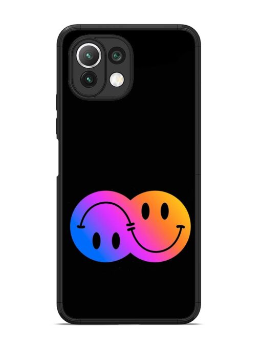 Gradient Smile Art Glossy Metal TPU Phone Cover for Xiaomi Mi 11 Lite Zapvi