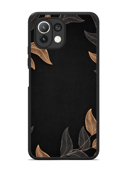 Foliage Art Glossy Metal Phone Cover for Xiaomi Mi 11 Lite Zapvi