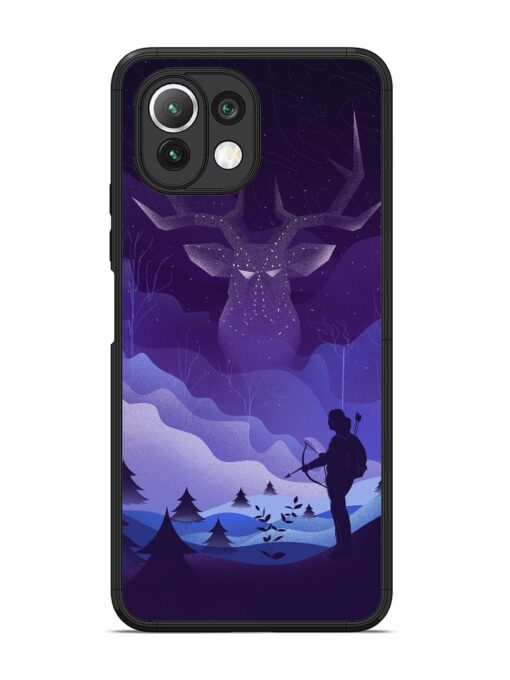 Deer Forest River Glossy Metal Phone Cover for Xiaomi Mi 11 Lite Zapvi