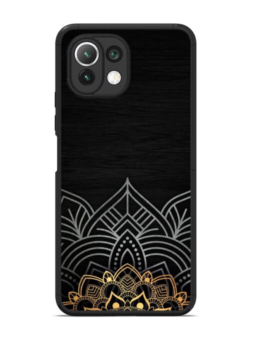 Decorative Golden Pattern Glossy Metal Phone Cover for Xiaomi Mi 11 Lite Zapvi