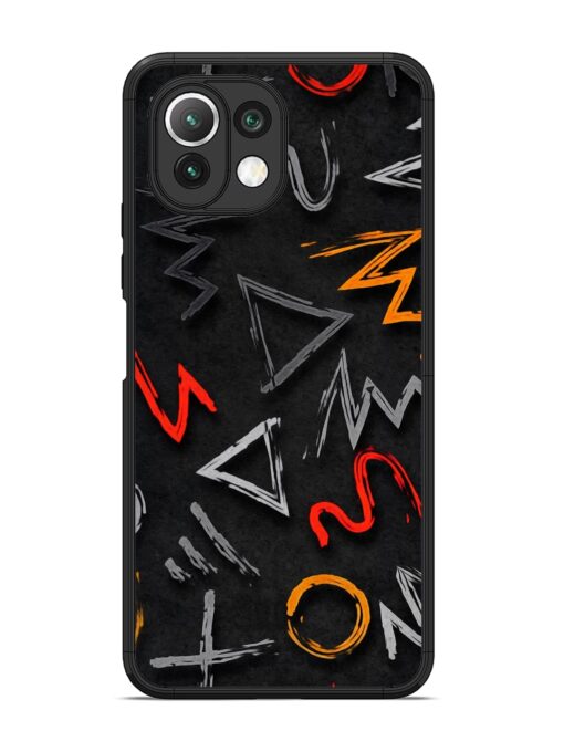 Grungy Graffiti Glossy Metal Phone Cover for Xiaomi Mi 11 Lite Zapvi