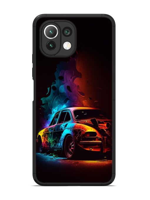 High Classic Car Art Glossy Metal Phone Cover for Xiaomi Mi 11 Lite Zapvi