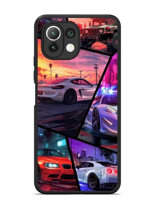 Ride In Pixels Glossy Metal Phone Cover for Xiaomi Mi 11 Lite Zapvi