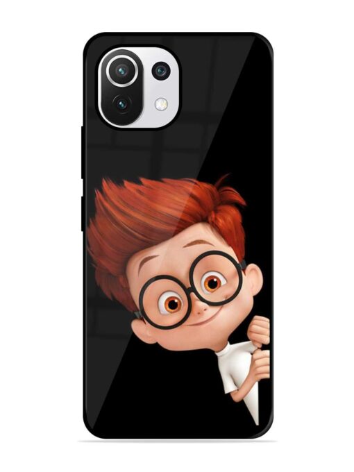 Smart Boy Cartoon Glossy Metal Phone Cover for Xiaomi Mi 11 Lite Ne (5G) Zapvi