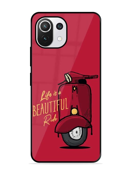 Life Is Beautiful Rides Glossy Metal Phone Cover for Xiaomi Mi 11 Lite Ne (5G) Zapvi