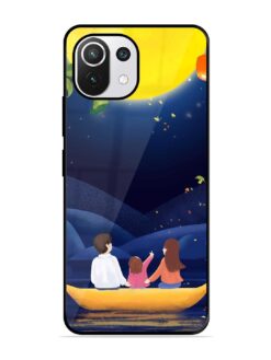 Happy Family And Beautiful View Glossy Metal Phone Cover for Xiaomi Mi 11 Lite Ne (5G)