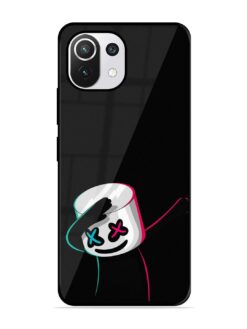 Black Marshmallow Glossy Metal Phone Cover for Xiaomi Mi 11 Lite Ne (5G)