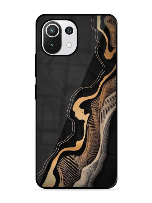 Abstract Art Glossy Metal TPU Phone Cover for Xiaomi Mi 11 Lite Ne (5G) Zapvi