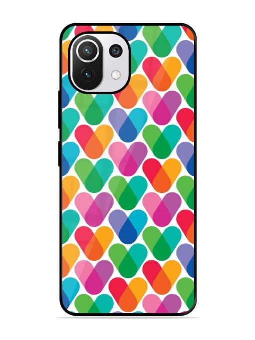 Overlapping Colors Colorful Glossy Metal TPU Phone Cover for Xiaomi Mi 11 Lite Ne (5G) Zapvi