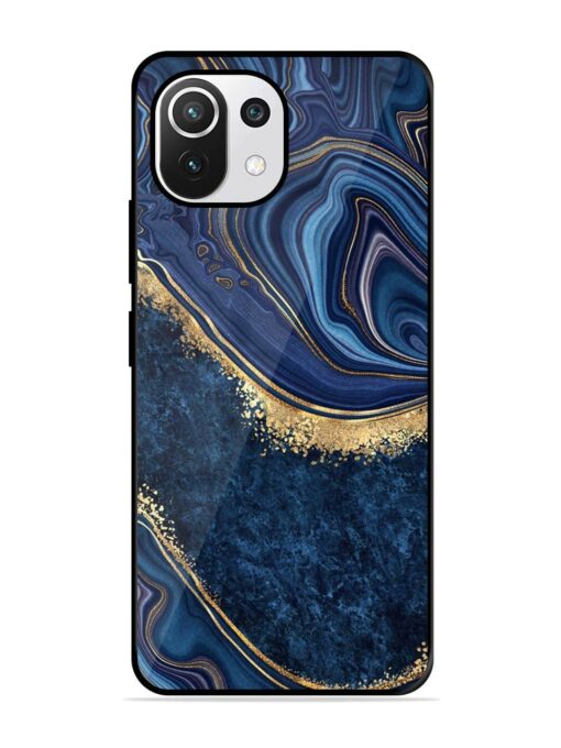 Abstract Background Blue Glossy Metal TPU Phone Cover for Xiaomi Mi 11 Lite Ne (5G) Zapvi