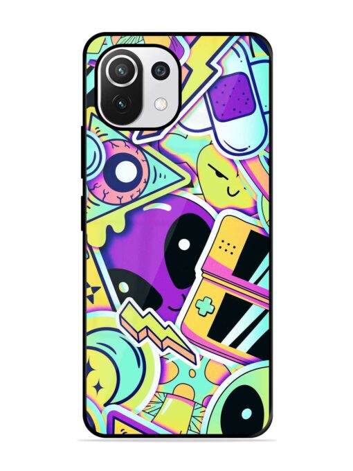 Scratch Art Glossy Metal Phone Cover for Xiaomi Mi 11 Lite Ne (5G) Zapvi