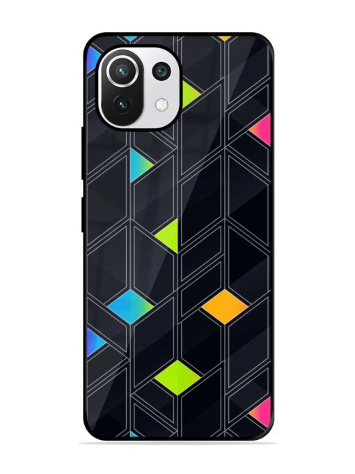 Abstract Mosaic Seamless Glossy Metal Phone Cover for Xiaomi Mi 11 Lite Ne (5G) Zapvi