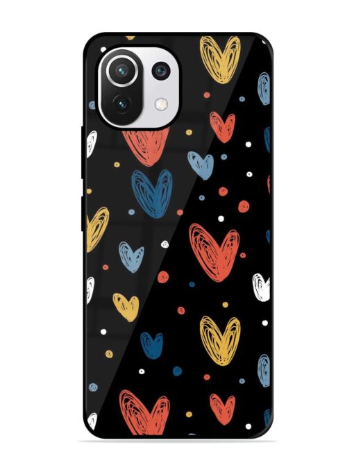 Happy Valentines Day Glossy Metal TPU Phone Cover for Xiaomi Mi 11 Lite Ne (5G) Zapvi