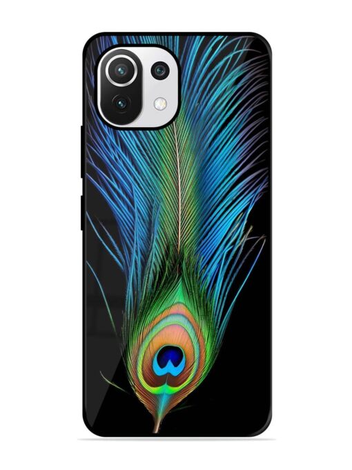 Peacock Feather Glossy Metal TPU Phone Cover for Xiaomi Mi 11 Lite Ne (5G) Zapvi