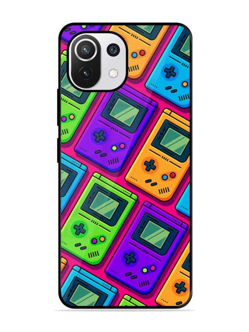 Game Seamless Pattern Glossy Metal Phone Cover for Xiaomi Mi 11 Lite Ne (5G) Zapvi