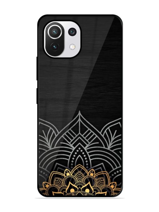 Decorative Golden Pattern Glossy Metal Phone Cover for Xiaomi Mi 11 Lite Ne (5G) Zapvi