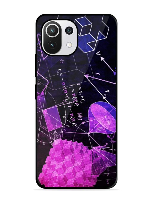 Math Physics Formula Art Glossy Metal Phone Cover for Xiaomi Mi 11 Lite Ne (5G) Zapvi