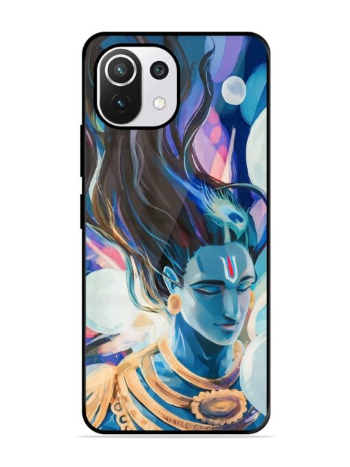 Bhagwan Sri Krishna Glossy Metal Phone Cover for Xiaomi Mi 11 Lite Ne (5G) Zapvi