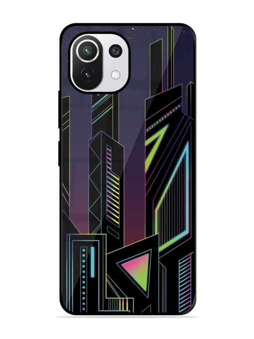 Neon Dreamscape Glossy Metal Phone Cover for Xiaomi Mi 11 Lite Ne (5G) Zapvi