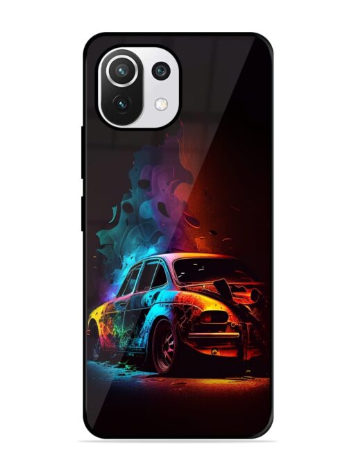 High Classic Car Art Glossy Metal Phone Cover for Xiaomi Mi 11 Lite Ne (5G)