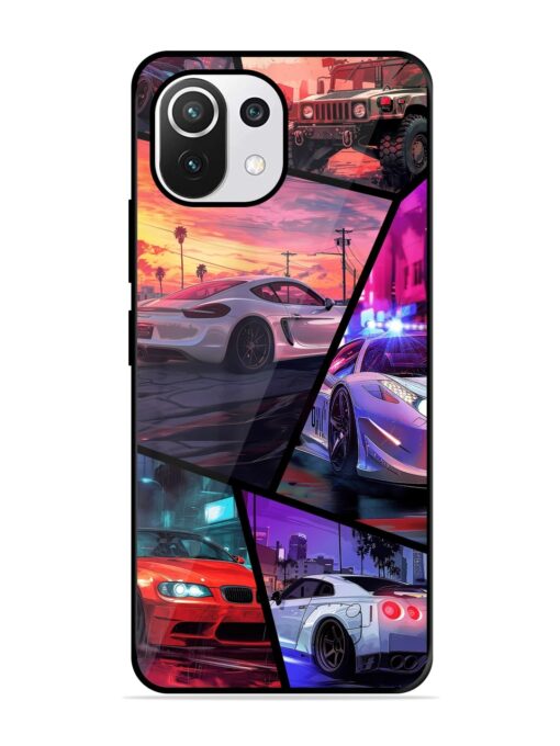 Ride In Pixels Glossy Metal Phone Cover for Xiaomi Mi 11 Lite Ne (5G)