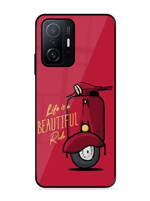 Life Is Beautiful Rides Glossy Metal Phone Cover for Xiaomi Mi 11T Pro (5G) Zapvi