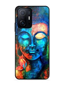 Buddha Painting Glossy Metal Phone Cover for Xiaomi Mi 11T Pro (5G)