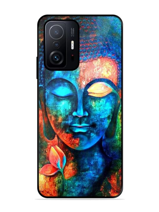 Buddha Painting Glossy Metal Phone Cover for Xiaomi Mi 11T Pro (5G) Zapvi