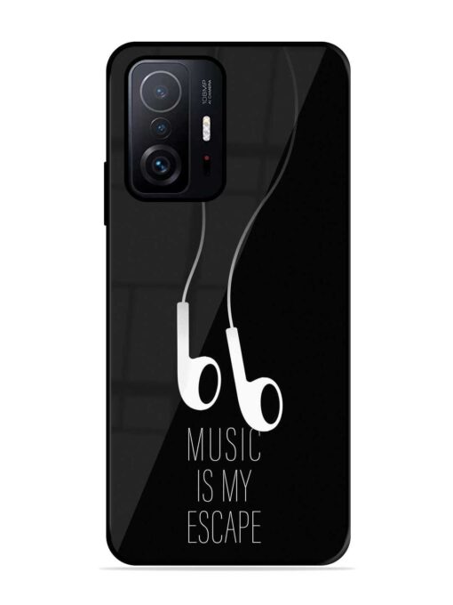 Music Is My Escape Glossy Metal Phone Cover for Xiaomi Mi 11T Pro (5G) Zapvi