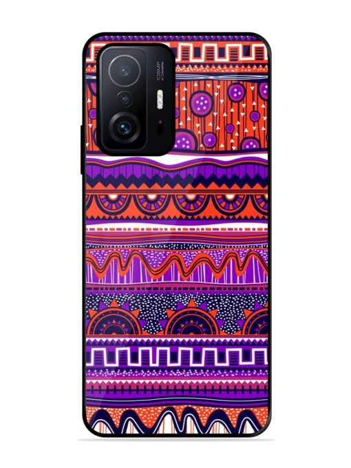 Ethnic Seamless Pattern Glossy Metal TPU Phone Cover for Xiaomi Mi 11T Pro (5G) Zapvi