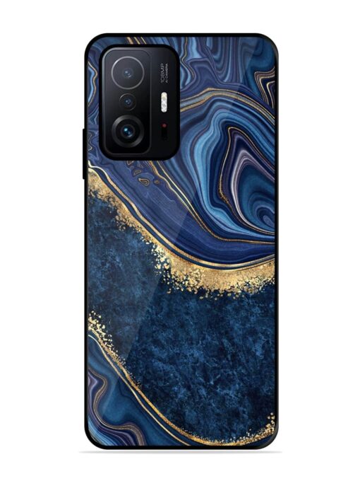 Abstract Background Blue Glossy Metal TPU Phone Cover for Xiaomi Mi 11T Pro (5G) Zapvi