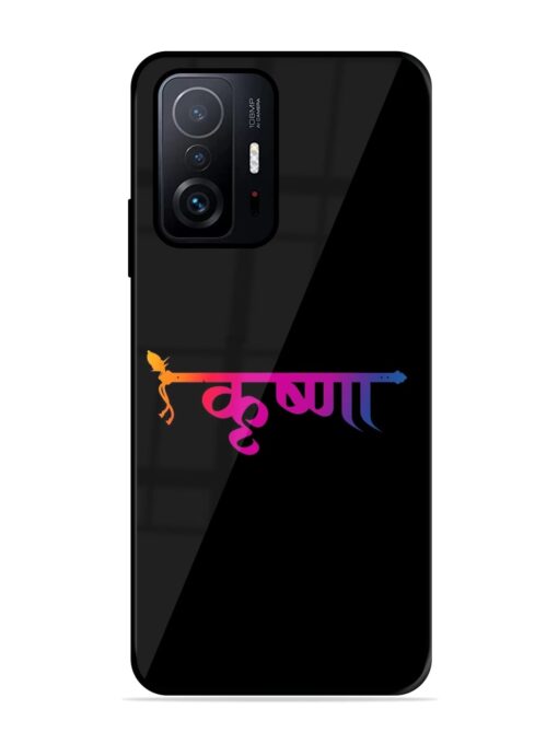 Krishna Typo Glossy Metal Phone Cover for Xiaomi Mi 11T Pro (5G) Zapvi