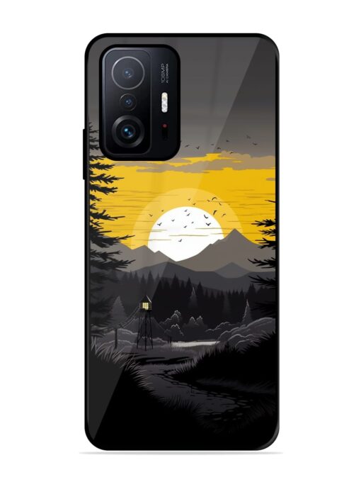 Sunset Vector Glossy Metal Phone Cover for Xiaomi Mi 11T Pro (5G) Zapvi