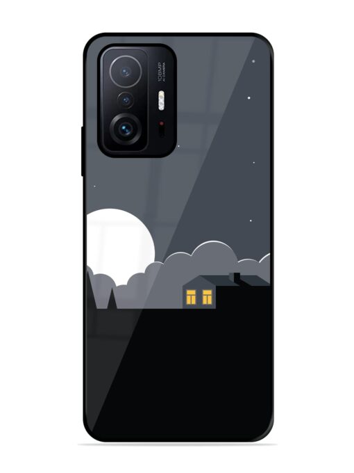 Full Moon Vector Art Glossy Metal Phone Cover for Xiaomi Mi 11T Pro (5G) Zapvi