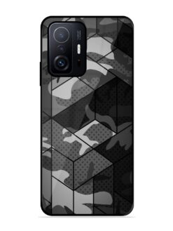 Hexagonal Pattern Glossy Metal Phone Cover for Xiaomi Mi 11T Pro (5G)