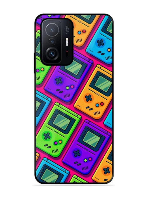 Game Seamless Pattern Glossy Metal Phone Cover for Xiaomi Mi 11T Pro (5G) Zapvi