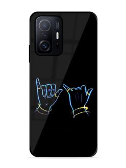 Symbolic Krishna Flute Glossy Metal Phone Cover for Xiaomi Mi 11T Pro (5G)