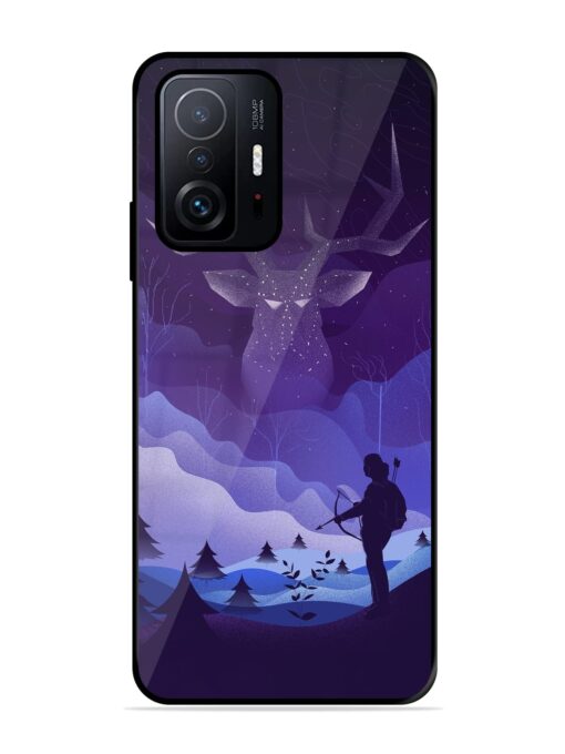 Deer Forest River Glossy Metal Phone Cover for Xiaomi Mi 11T Pro (5G) Zapvi