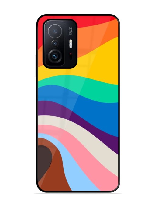 Minimal Pride Art Glossy Metal Phone Cover for Xiaomi Mi 11T Pro (5G)