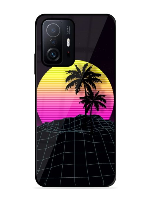 Coconut Vector Glossy Metal Phone Cover for Xiaomi Mi 11T Pro (5G) Zapvi