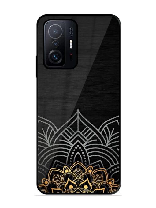 Decorative Golden Pattern Glossy Metal Phone Cover for Xiaomi Mi 11T Pro (5G) Zapvi