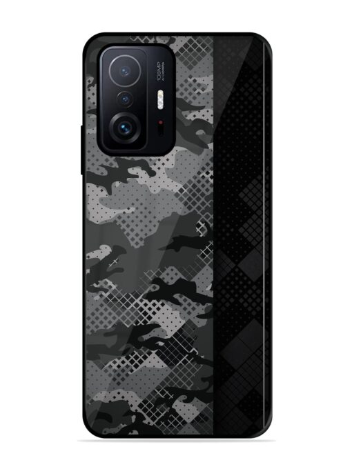 Dark Camouflage Glossy Metal Phone Cover for Xiaomi Mi 11T Pro (5G) Zapvi